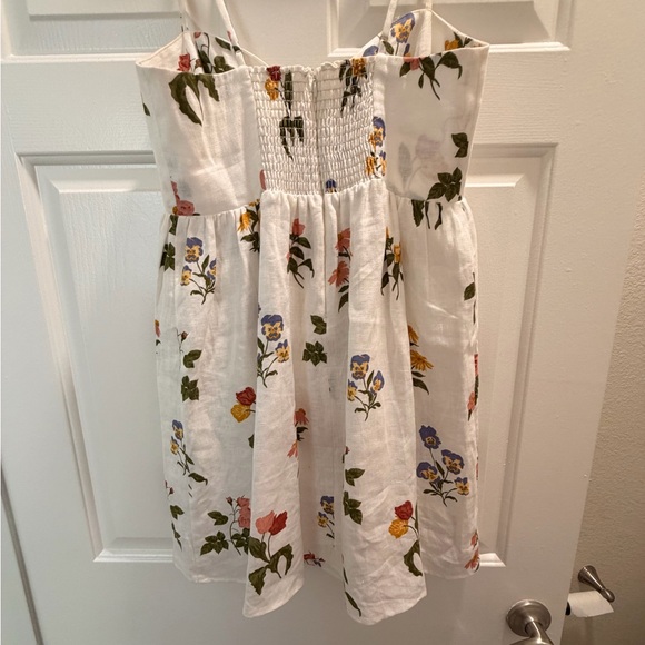 Reformation Cream Floral Linen Dress - Picture 4 of 7